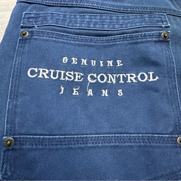 Cruise Control Jeans 32x34 Navy Blue Denim Pants Embroidered Logo Streetwear - Picture 7 of 13